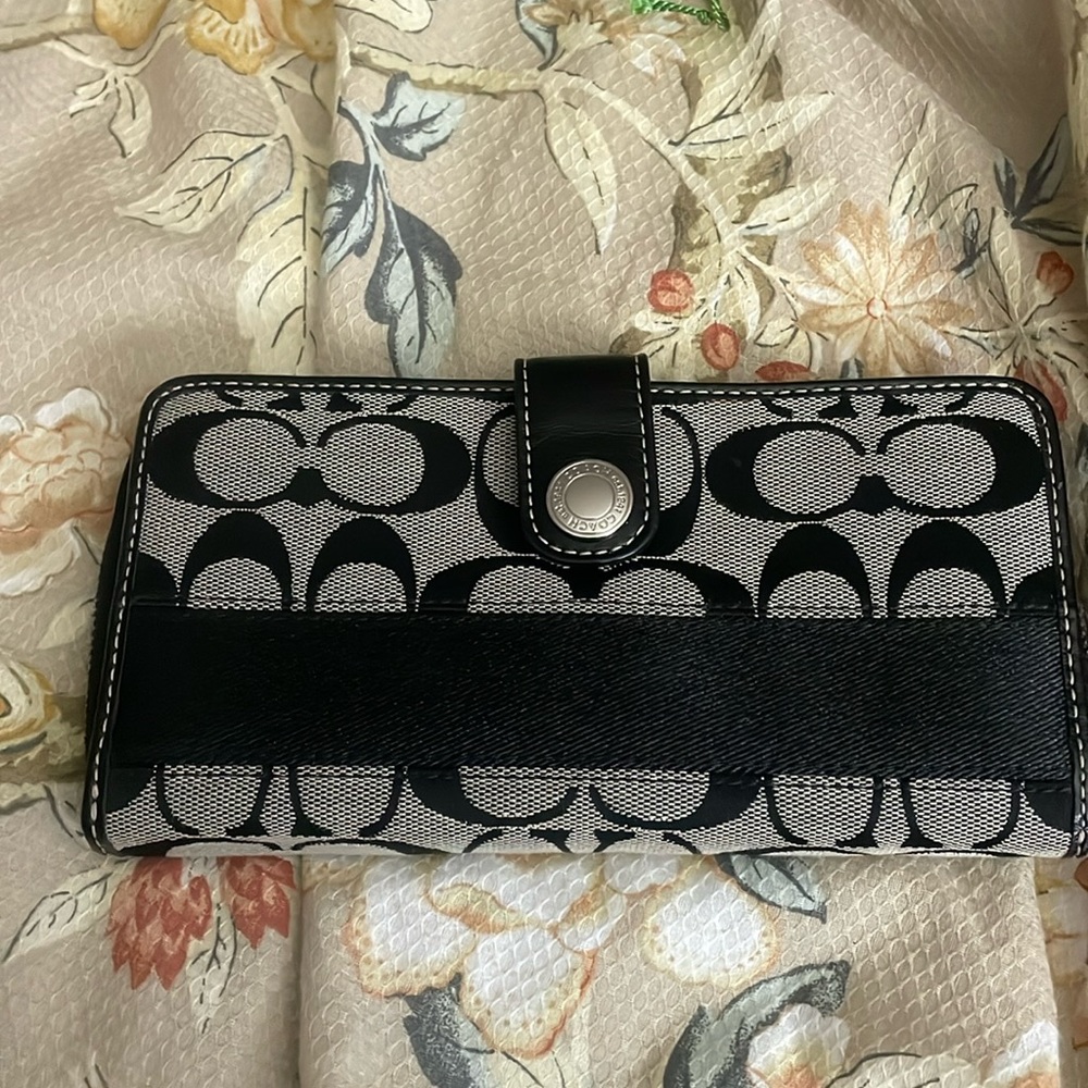 Coach gently used black wallet